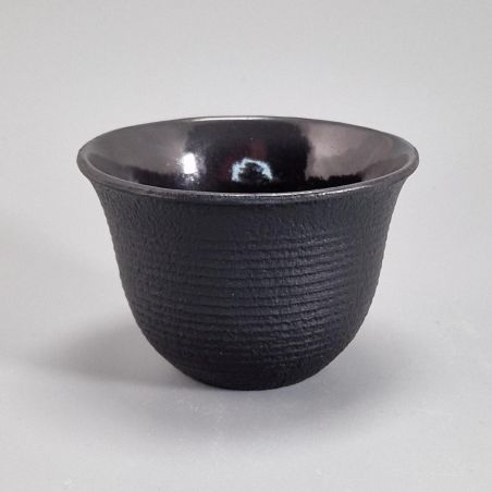 Tasse noire en fonte du Japon émaillée, ROJI ITOME