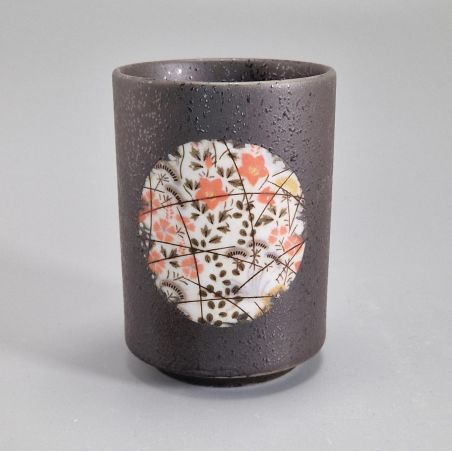 Japanische Keramik-Teetasse, Blumenkreis - FURORARU