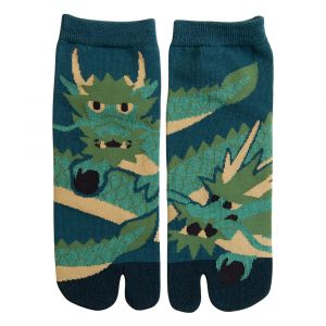 Japanese tabi socks, Green Camouflage, MEISAI MIDORI