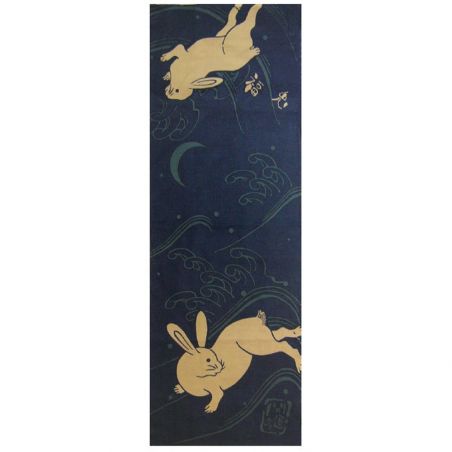 Serviette de toilette en coton, TENUGUI, Lapin, USAGI