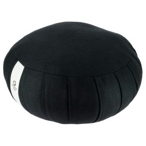 Large round black meditation cushion, ZAFU