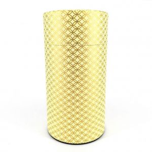 Yellow Japanese tea box in washi paper - SHIPPO - 200gr