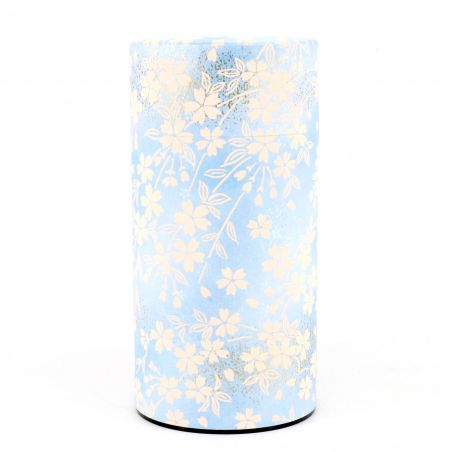 Blue Japanese tea box in washi paper - AOI - 200gr