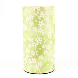 Boîte à thé japonaise verte en papier washi - MIDORI - 200gr