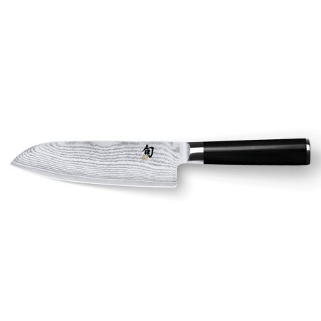 Japanisches Küchenmesser für Linkshänder für alle Arten von Lebensmitteln, SANTOKU SHUN CLASSIC DAMASCUS, 18 cm