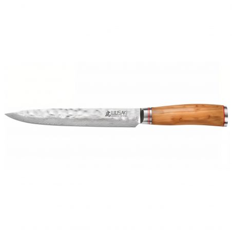 Cuchillo de trinchar grande con mango de olivo - Orivu~ie - 20cm