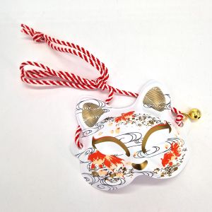 Mini masque de Chat NEKO japonais traditionnel, Goldfish white