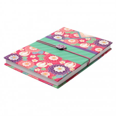 Carnet de notes japonais motif Lapin et fleurs- HANA USAGI