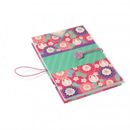 Japanese Notebook Rabbit and Flowers Pattern - HANA USAGI