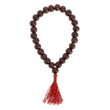 Bracciale mala in legno scuro