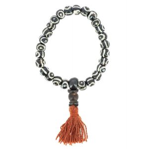 Bracciale mala in osso con simbolo