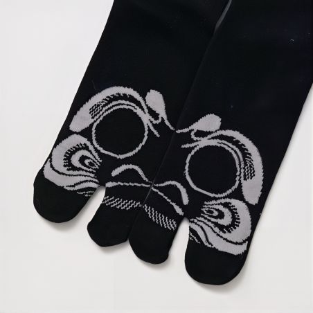 Chaussettes japonaises tabi, DARUMA, noir, 25-28cm