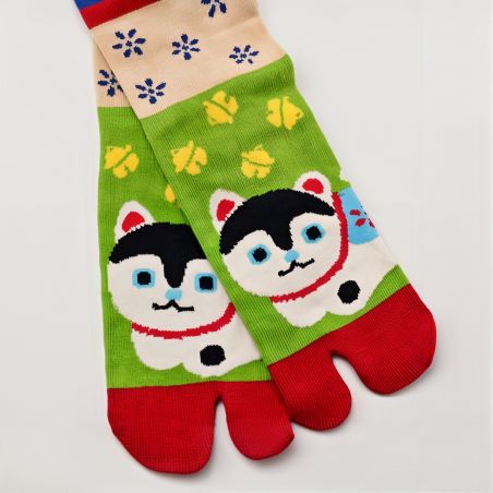 Japanese tabi socks, dog, Inu Hariko, 23-25 ​​cm