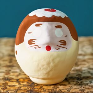 Poupée japonaise, DARUMA, Gâteau chocolat cerise chantilly, CAFE