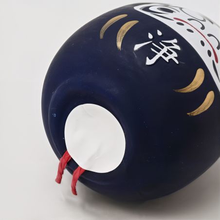 Poupée japonaise, DARUMA, bleu foncé, iwaza