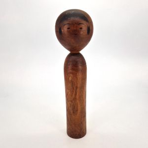 Bambola giapponese in legno, KOKESHI VINTAGE, 30 cm