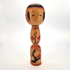 Bambola giapponese in legno, KOKESHI VINTAGE, 31 cm