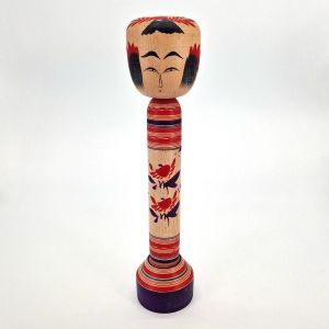 Bambola giapponese in legno, KOKESHI VINTAGE, 30 cm