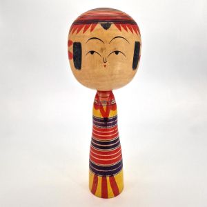 Bambola giapponese in legno, KOKESHI VINTAGE, 36 cm