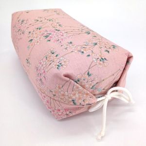 Makura-Kissen mit abnehmbarem rosa HANA-Musterbezug – 32 cm