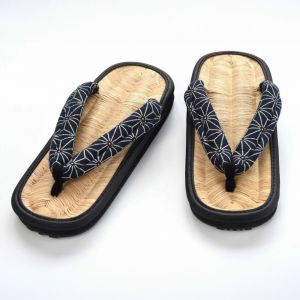 pair of Japanese zori sandals, ZORI BK, black