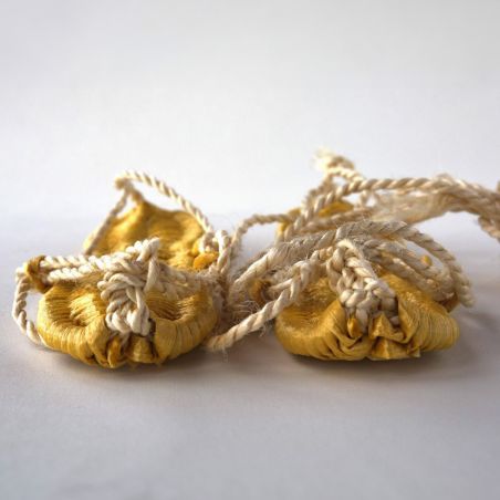 Pair of traditional Japanese waraji sandals in vinyl and hemp rope