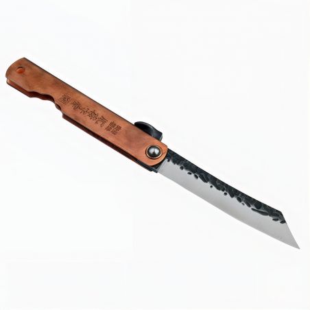 Coltello pieghevole giapponese Higonokami Irogane - Lama da 74 mm 7Cr17MoV - Manico in rame