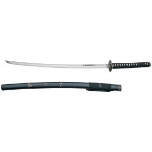 Dekoratives Katana Last Black Samurai - Klinge 580 mm - Griff aus geflochtener Baumwolle