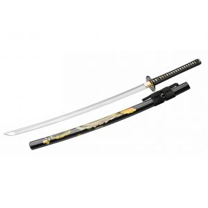 Katana Decorativa Fenice - Lama 700mm - Impugnatura in Pelle di Razza - Fodero