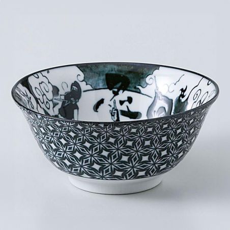 Japanese ceramic donburi bowl in black - NINJA