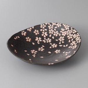 Small Japanese ceramic plate cherry blossoms - SAKURA