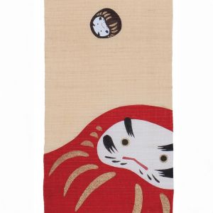 Fino tapiz japonés de cáñamo, auspicioso “Cae siete veces y levántate ocho” - DARUMA