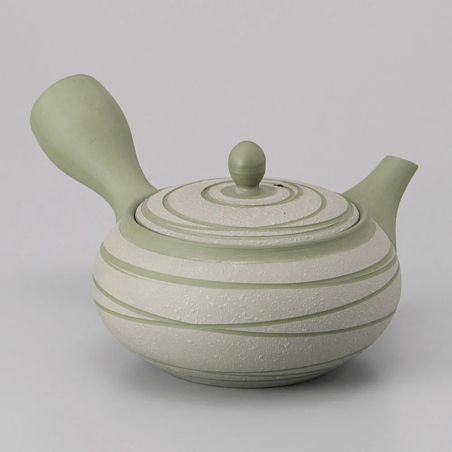 Teiera giapponese in ceramica a spirale verde - MIDORI NO RASEN