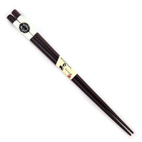 Pair of Japanese wooden chopsticks - family crest, Oda family