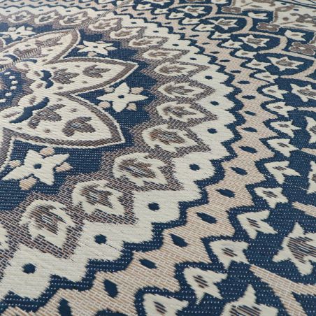 Tapis traditionnel japonais, natte en paille de riz, motif cercles, Sākuru