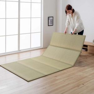 Tapis traditionnel japonais, natte paille de riz, Tatami Mat (Yumemi Tatami), 5 pans pliables