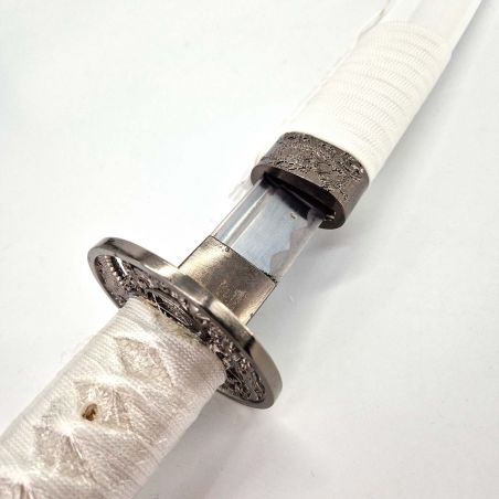 Decorative Katana White Samurai (non-sharpened) - 710mm Blade - Ray Skin Handle - Scabbard