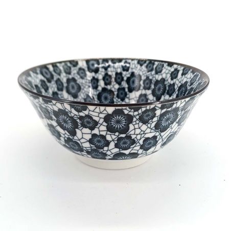 Japanische Donburi-Schüssel aus Keramik in Schwarz - SAKURA