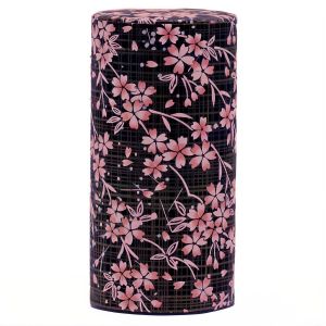 Japanese black tea box in washi paper - HANA - 200gr