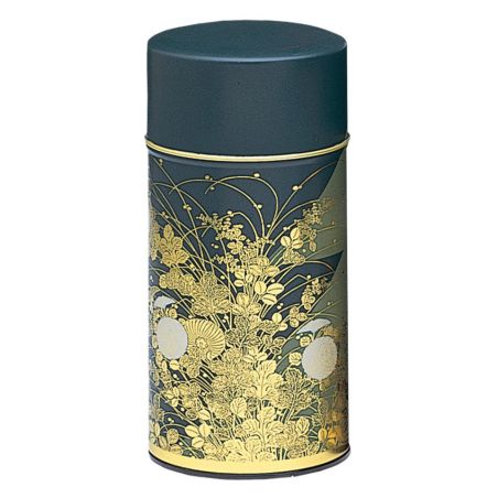 Caja de té verde japonés de metal, SHUKANOEN, 200 g