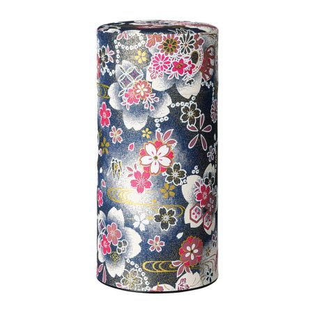 Caja de té japonesa negra en papel washi - HANATSUZUMI - 200gr