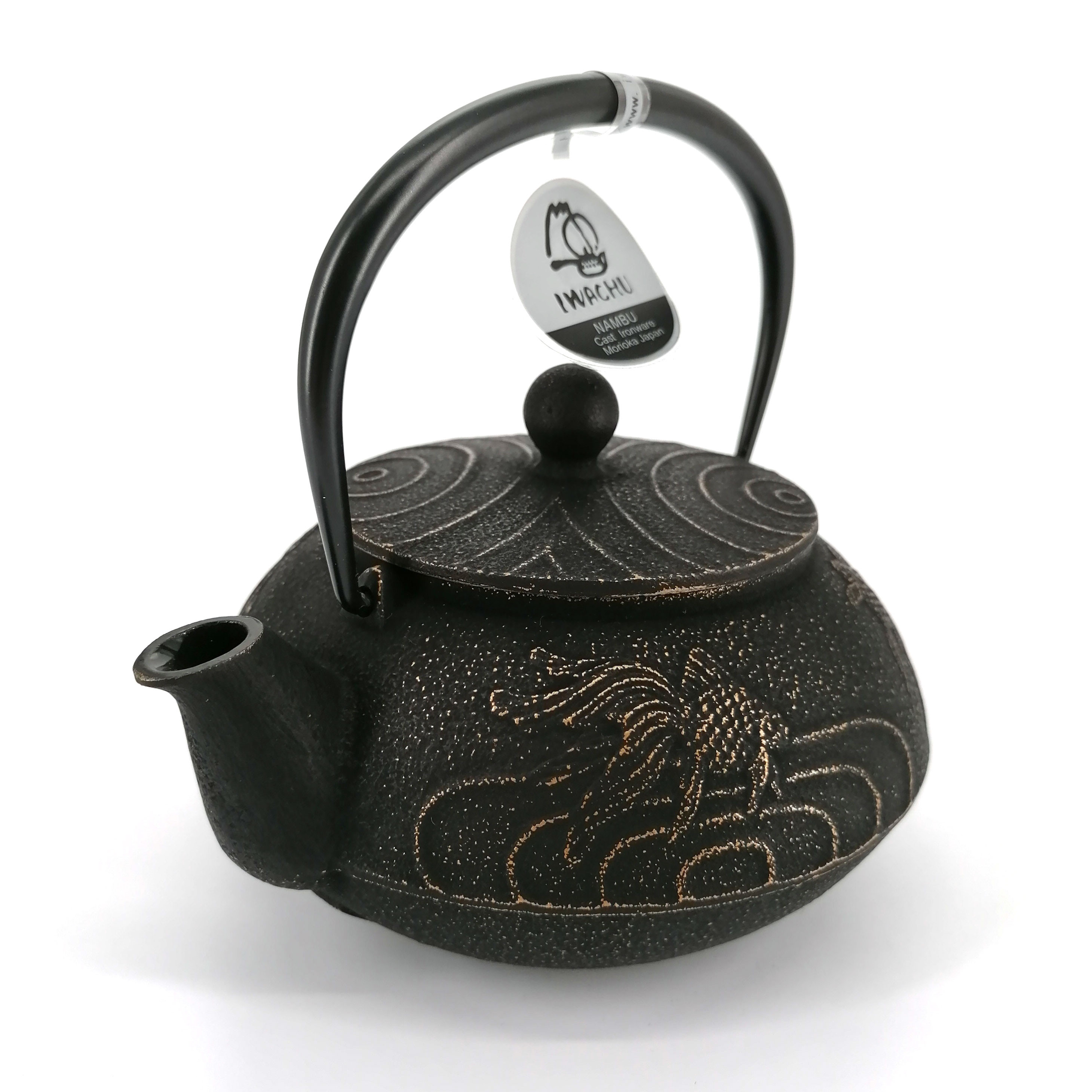 alarma Duque digerir Tetera japonesa de hierro fundido - IWACHU KINGYO - 0.65 lt - oro negro